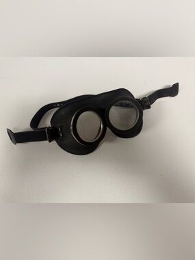 Rare Vtg AUER DIN 5 German WW2 Army Motor Dust Aircraft Rubber Goggles 5155-008